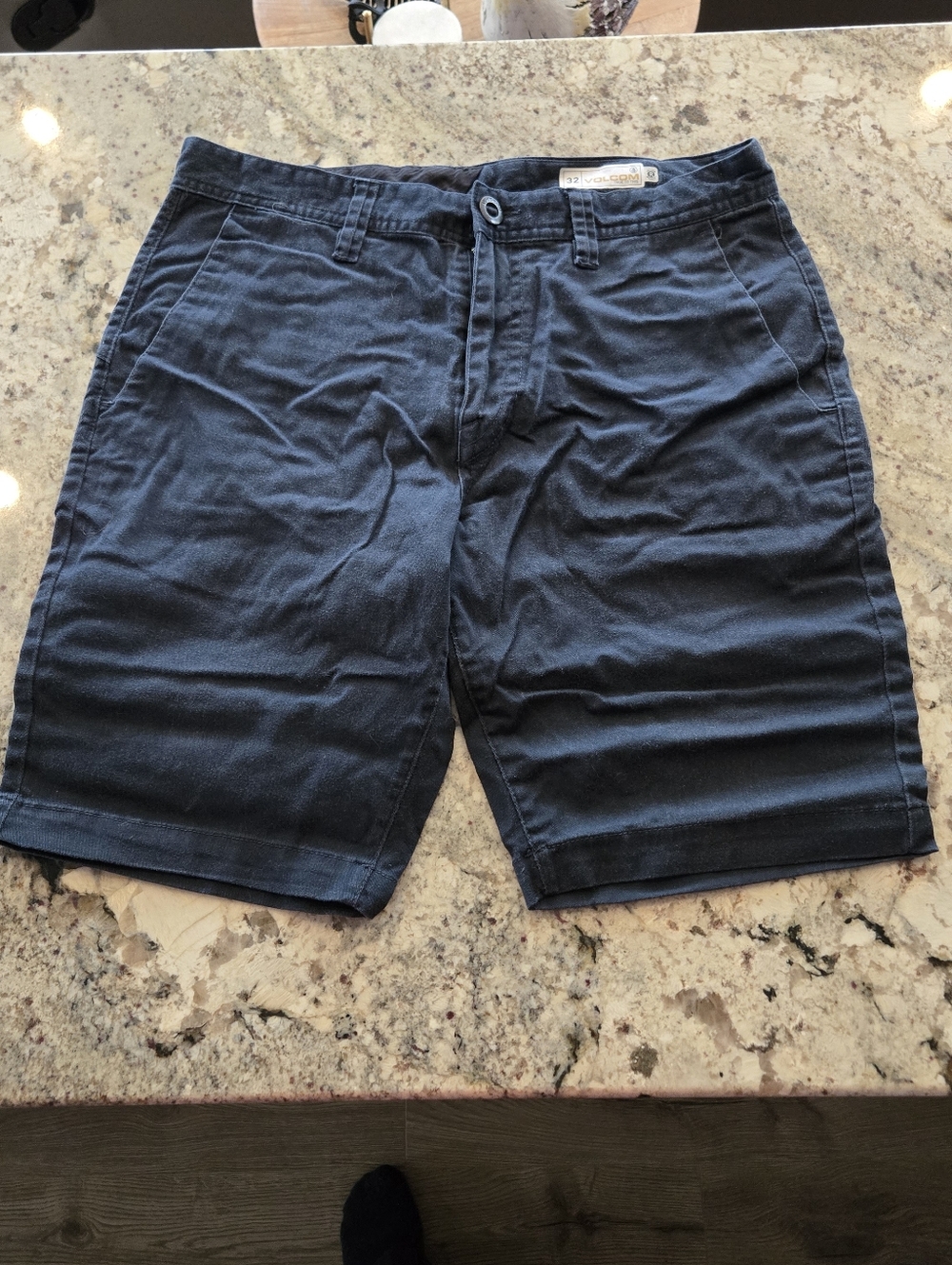 Volcom Men's Navy Flat Front Shorts